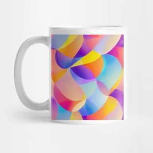 seamless Geometric pattern of curved shapes Mug